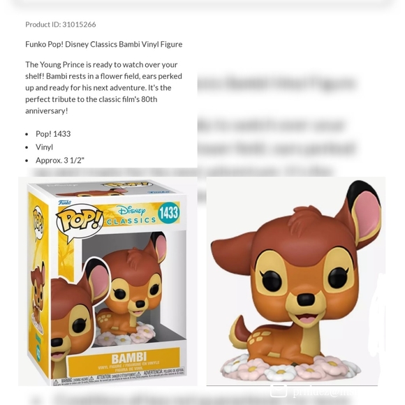 Funko Pop Disney Classics Bambi & Flower, Lot of 2 - Picture 9 of 10